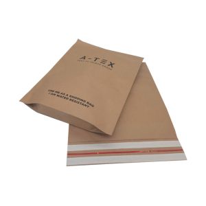 370x450mm Biodegradable Paper Bags 80mm Flap Recycled Kraft Paper Bags