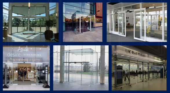 Round Motor Commercial Automatic Sliding Doors with BEA Radar