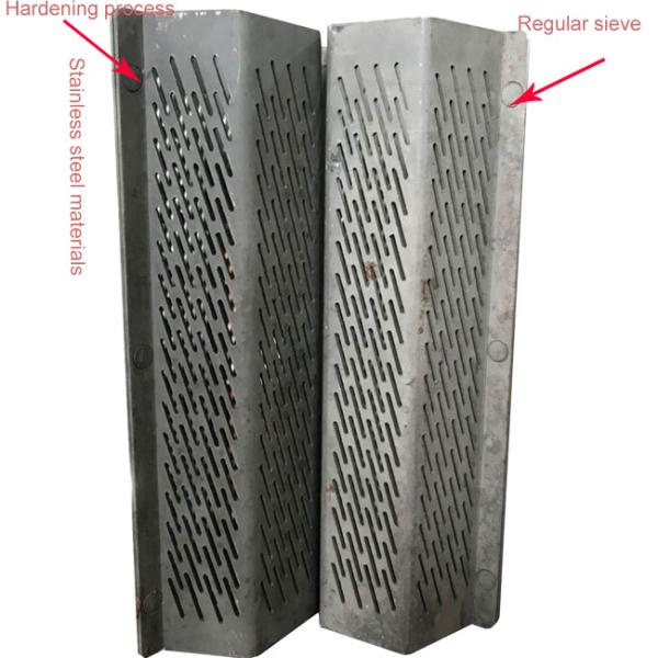 Spare parts screen for 6N40 screen sieve and shaft roller stainless steel with