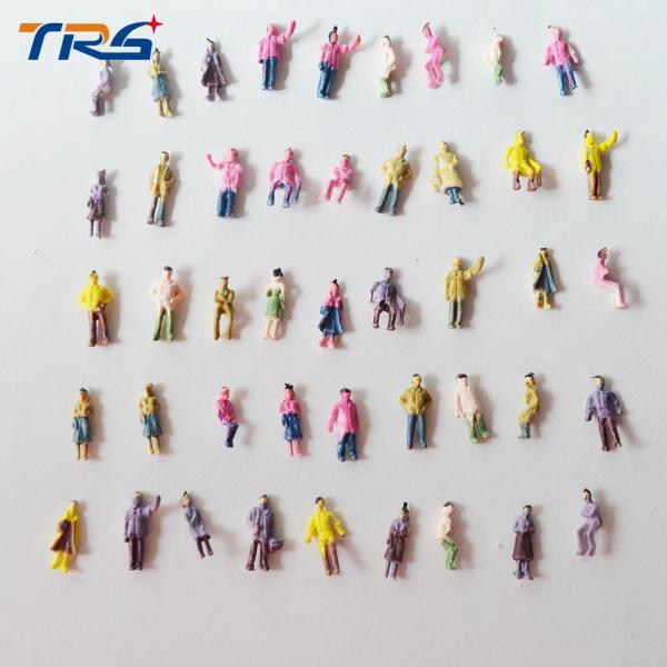 Buy 1/200  scale model train layout street passengers painted  figures 0.9cm for model Architectural material at wholesale prices