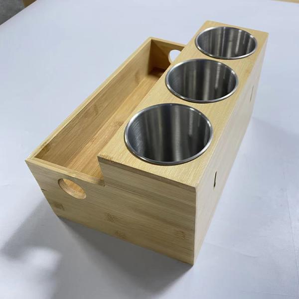 Natural Bamboo Hair Styling Tool Organizer For Makeup Bathroom