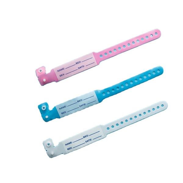Soft PVC Hospital Medical Wristband Disposable RFID NFC Tag Bracelet