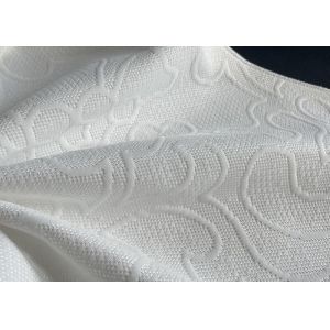 240cm Polyester Mattress Fabric , Heavyweight Double Knit Jacquard Fabric