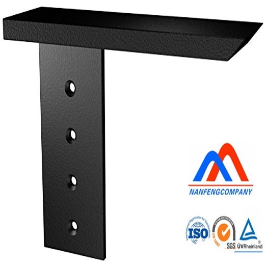 Customized Iron Metal Black Wall Floating Shelf Brackets with Cutting Process Included