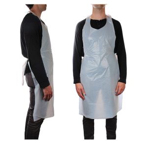 Sleeveless Disposable CPE Plastic Aprons , Oil Proof Disposable Kitchen Aprons