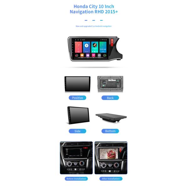 For Honda City RHD 2015+ Real-Time Tire Pressure Monitoring Bluetooth Car Navigation