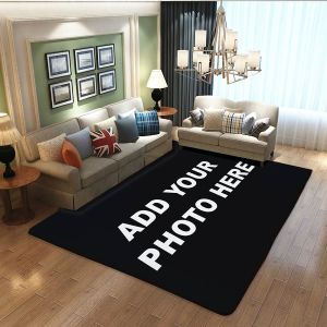Custom Rug Personalized Add Your Own Logo Image Text Photo Area Carpet Anti Slip