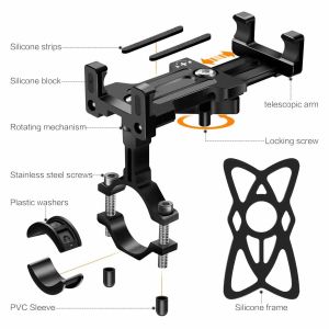 360 Degree Rotation Motorbike Mobile Phone Holder RoHS approved