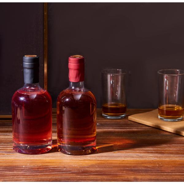 Clear Glass Refueled Beer Bottle with Cork-Sealed Lid and Acceptable Customer's Logo