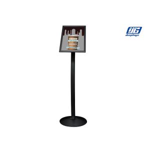 A3 Size Black Clip Poster Display Stands Single Side / Poster Sign Holder Floor