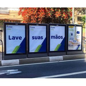 75 Inch 2500nits Original LG Outdoor Lcd Totem Digital Signage For Bus Station