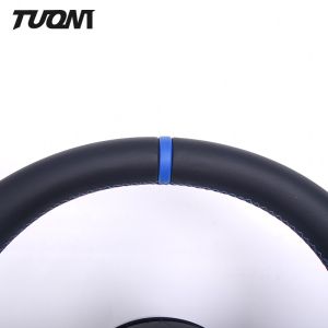 Black Perforated Smooth Leather BMW Steering Wheel Carbon Fiber