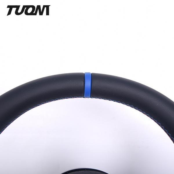 Black Perforated Smooth Leather BMW Steering Wheel Carbon Fiber