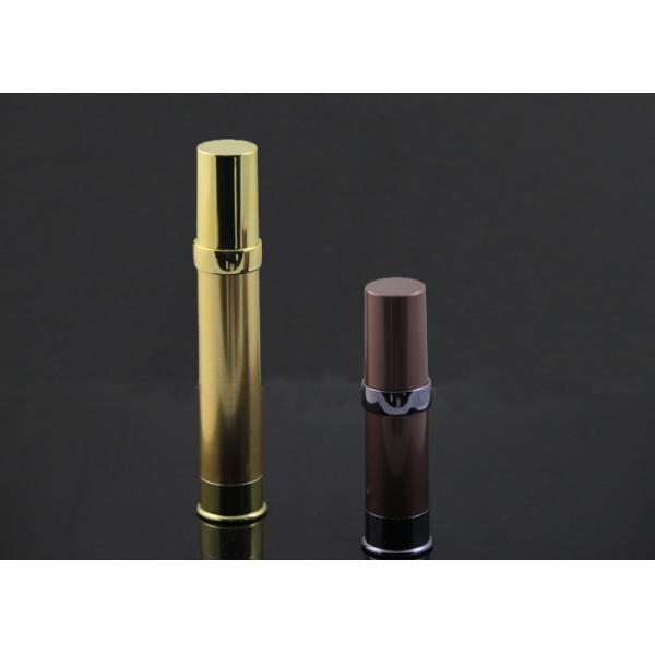 Buy Brown Body Silver Border Airless Pump Bottles10ml Custom Cosmetic Bottles at wholesale prices