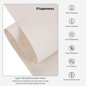 Fire Retardant Polyester Roller Blinds Solar Sunscreen Roller Blind Sunscreen