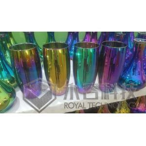 Glass Shisha Rainbow Decorative Coatings, Glassware PVD Vacuum Coating, Glass
