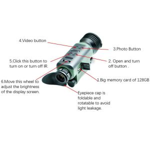 6-30x50 Military Infrared Night Vision Telescope With Camera Video Function
