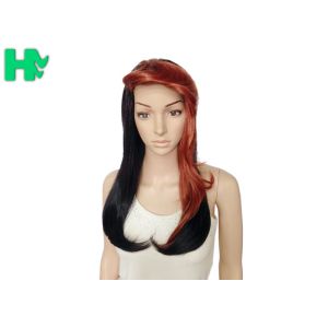 Japanese Kanekalon Fiber Long Wavy Synthetic Wigs With Bangs For Women