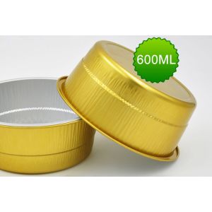 600ml round aluminum foil sealed box