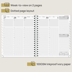 ODM Hardcover 2023 Weekly Planner Custom Daily Weekly Schedule Monthly Tabs