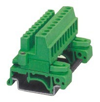 Din Rail Plug-in Terminal Block with screw fix flange Header Pin 06 poles pitch