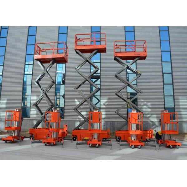 Buy Mobile Hydraulic Double Mast Aluminum Alloy Lift Table Aerial Work Platform at wholesale prices