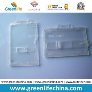 Office Need Transparent Clear Plastic Rigid Horizontal Badge Holder