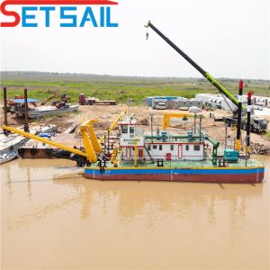 7 Meter Total Width 12 Inch Cutter Sand Dredger with Cummins 200kw Auxiliary