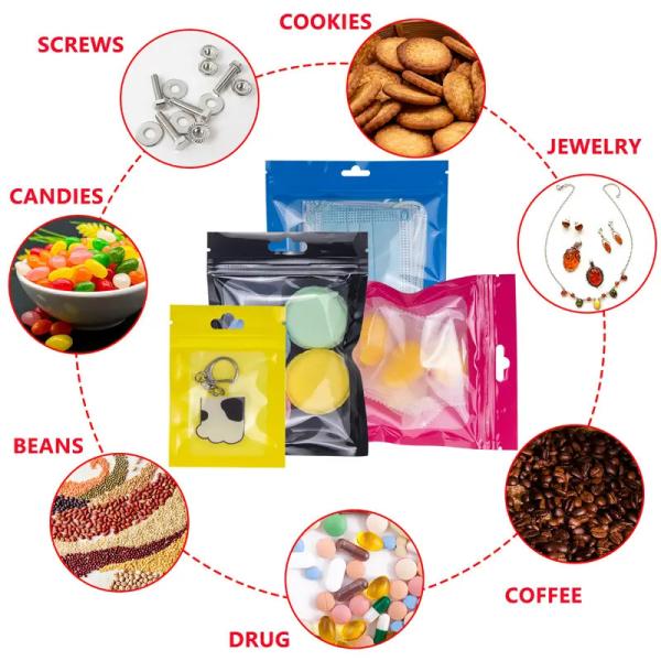 Customized Odor Proof Heat Sealable Mylar Bags For Food Nuts Snacks