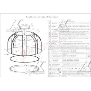 Safe Aluminum Polycarbonate Dome House Large Aluminum Profiles Round