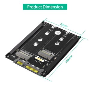 Dual M.2 B Key/B&M Key SSD to 2.5" SATA III with STA 2.5 inches Frame Bracket