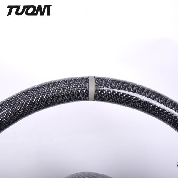 Silver Carbon Fiber Mercedes Benz Steering Wheel Perforated Leather Northern Europe