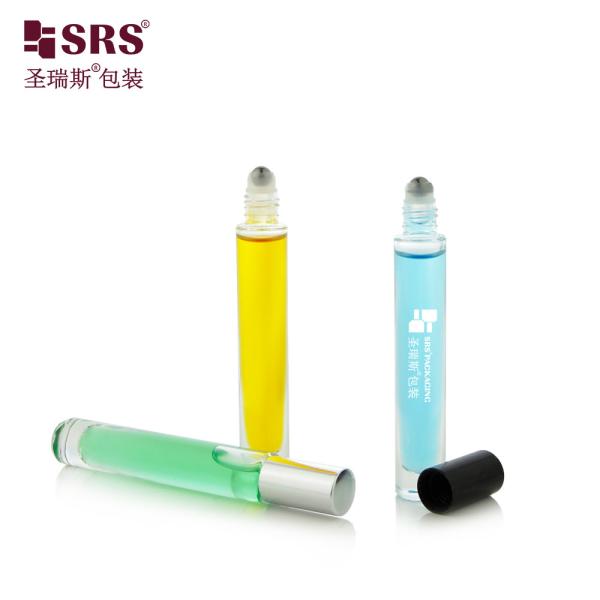 Round Shape Clear Thick Bottom No Leakage Perfume Essential Oil Roller Ball Bottles 10ml