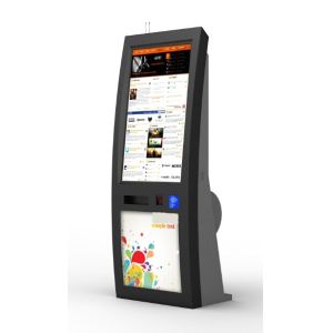 China Standing Touch Screen Information Kiosk All In One Ticket Vending on sale