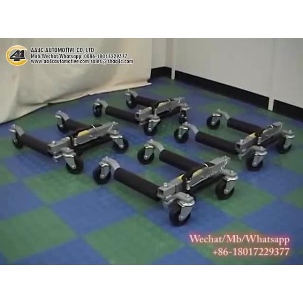 Buy AA4C 9 inches  mechanical Car Go Jack Car Dolly Car Wheel Moving Dolly Vehicle Positioning Jack 4 wheels dolly at wholesale prices
