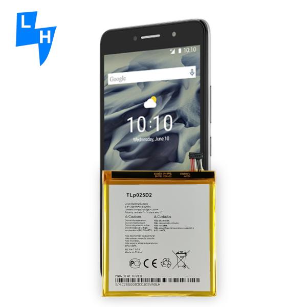 8050E 8050D 9001X 5098O Mobile Phone Battery TLP025D2 2580mAh 3.8V for Alcatel Pixi 4 6.0