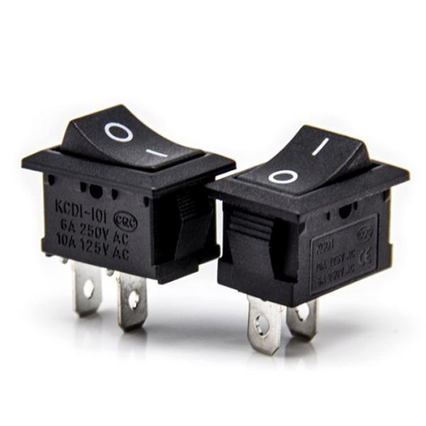 Kcd2 2 Pin 21*15mm Black Rocker Dpst On Off Switch For Power Strip