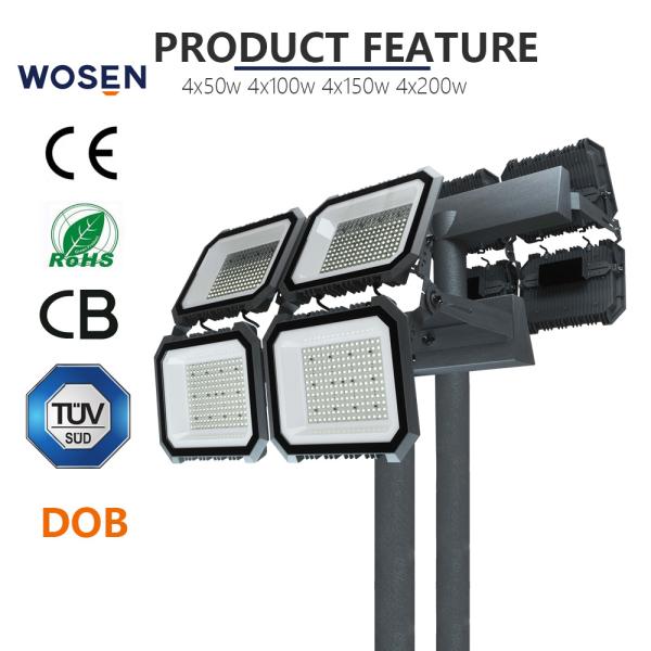 200w 600w Modular LED Solar Flood Lights 800w 1200w For Volleyball Court