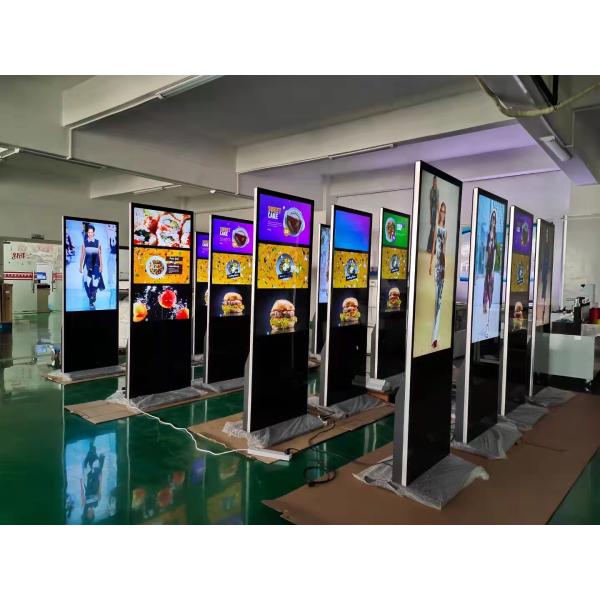 1080p HD Video Free Standing Digital Signage , Standalone Digital Signage 350 Cd/M²