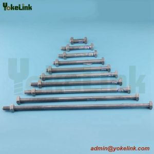 HDG Carbon steel square head machine bolt with nut