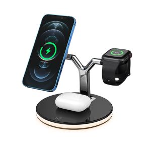China 4 In 1 Magnetic Wireless Charger Stand For Iphone And Earphone on sale