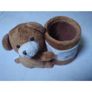 Stufffed Plush Stationery Pen Vase Bear