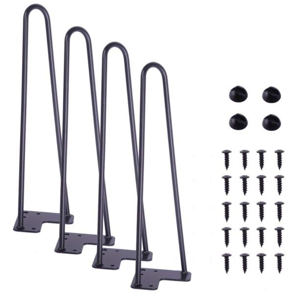 Customized Color Industrial Hairpin Metal Bench Legs for Wooden Desk Fixed Furniture Feet