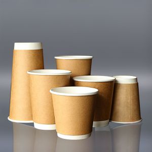 Custom Waterproof Double Wall Paper Cups For Chocolate Espresso