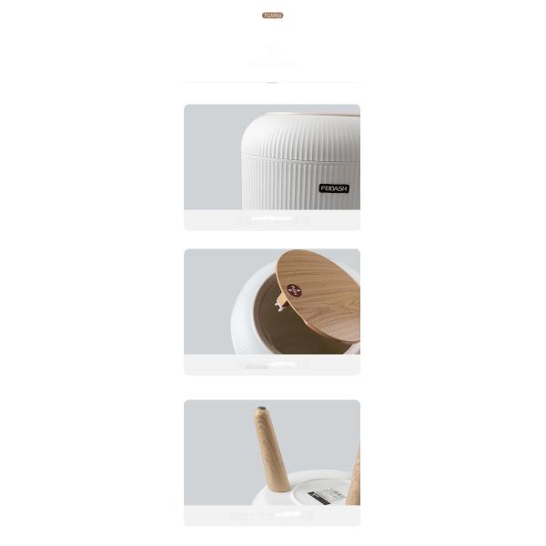 Large Kitchen Household Bathroom with Lid Creative Living Room Tall Kitchen Plastic Trash Can