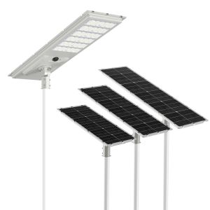 180lm/W Ip65 Integrated All In One LED Solar Street Light With Pole Mount
