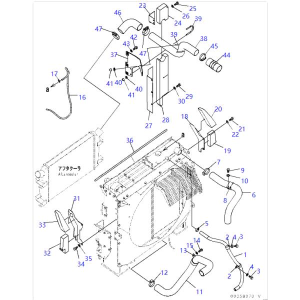 207-03-75640 207-03-75311 PC300-8 PC350-8 Excavator Radiator Water Cooling Hose