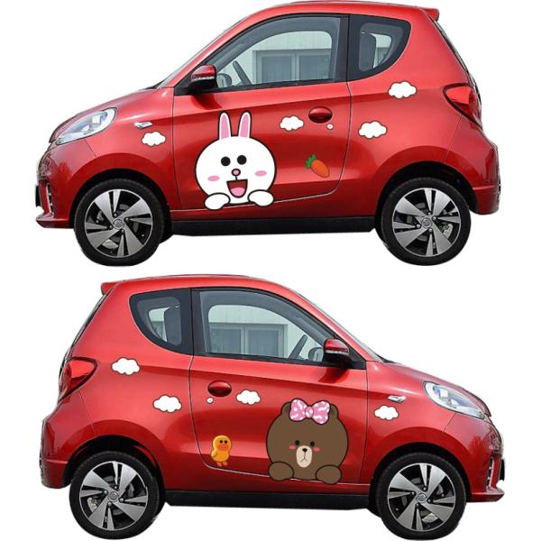 Buy Customized Waterproof Car Stickers PVC Vinyl Cute Cartoon Animals at wholesale prices