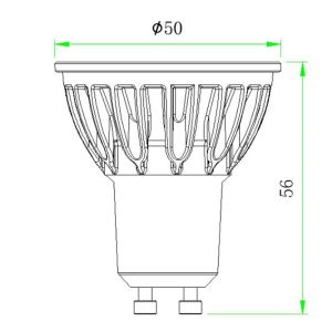 Gu10 6W Power Indoor LED Light Bulbs 3000K - 6500K 2835 Chips High Brightness