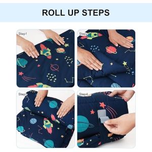 Rectangular Preschool Sleeping Mats Foldable With Removable Pillow